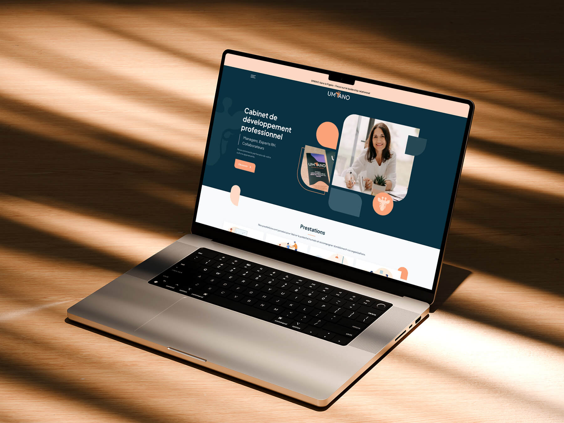 Site web du cabinet de conseil RH UMANO – design UX/UI et identité digitale par Mixit7