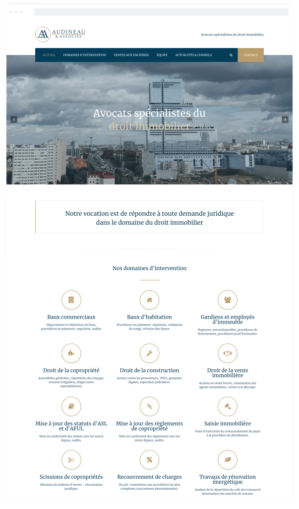 Site web Audineau & Associés